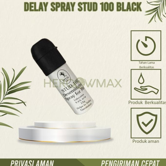 SUPER SALE Semprotan Penunda Pria Delay Spray Stud 100 Black