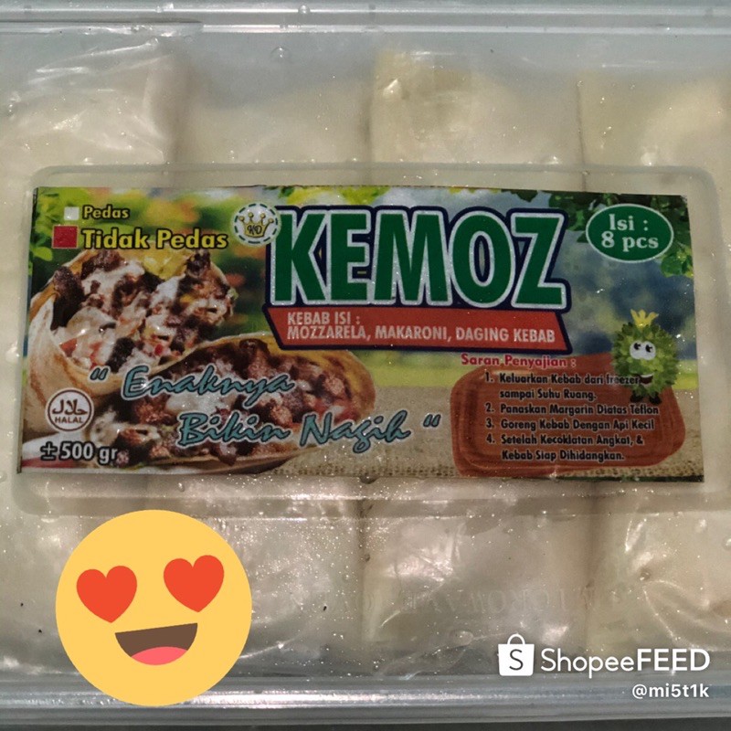 

KEMOZ KEBAB isi Daging, Keju Mozzarella dan Macaroni