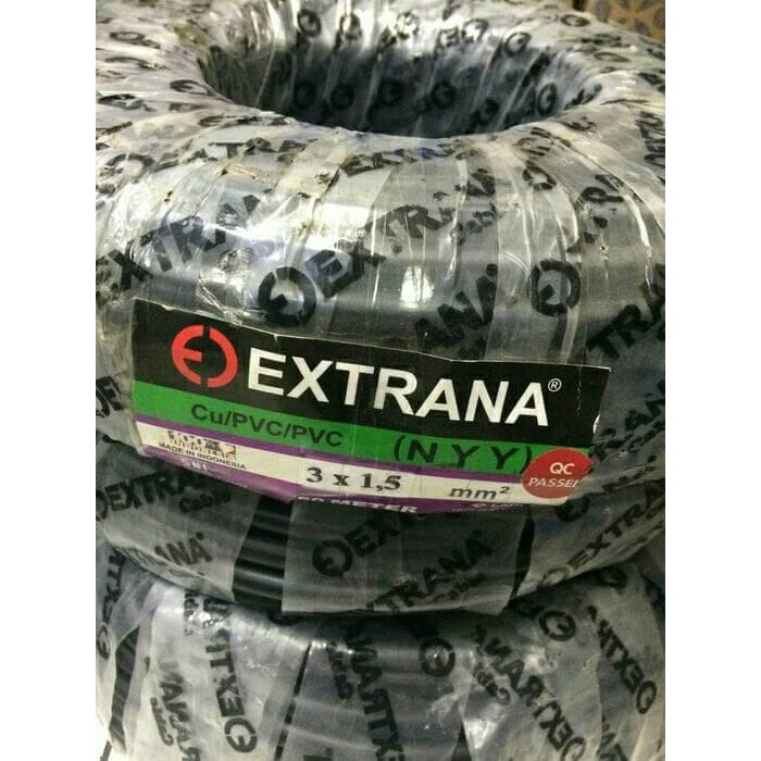 EXTRANA NYY 3X1-5MM (HITAM TEMBAGA KAWAT) NYY 3 X 1-5 MM