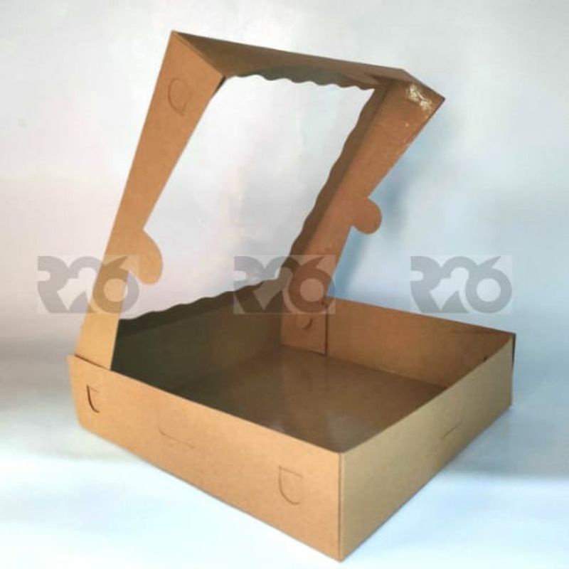 

Dus Brownies / Kue Kraft 350 Laminasi Ukuran 20x20x5 CM