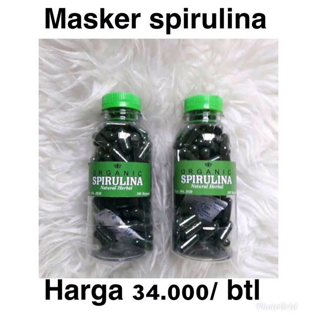 [ original ] harga perbotol / spirulina masker - masker spirulina origina - spirulina mask