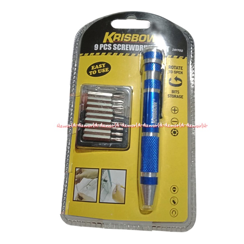 Krisbow Pocket Precision Screwdriver 9in1 Peralatan Obeng Pulpen Obeng Multifungsi Multi Fungsi Kris Bow Obeng Model Pen Balpoint Screw Driver