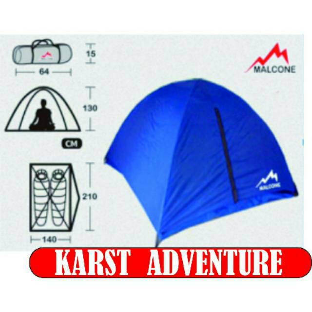 TERMURAH TENDA DOME KAPASITAS 2-3 ORANG ONEGREEN MALCONE DOUBLE LAYER WATERPROFF |TENDA CAMPING