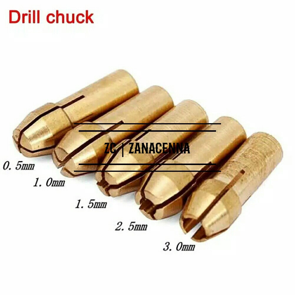 8pcs 0.5-3mm Set Bor Tangan Elektrik Micro Twist Chuck