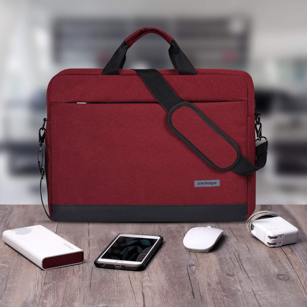 Tas Laptop kerja Selempang Waterproof 14 inch red