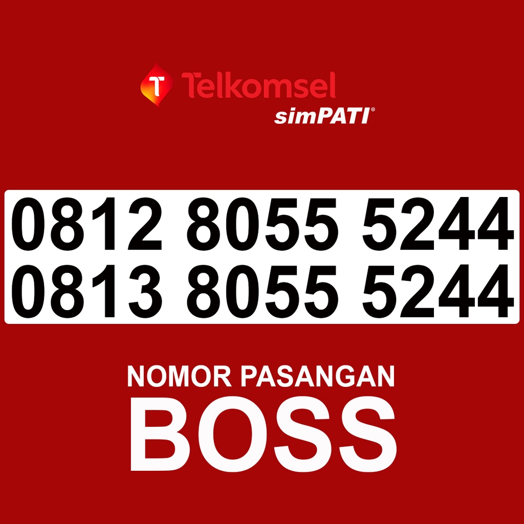 Nomor Cantik Simpati 8055 5244 Nomer Cantik Pasangan BOSS