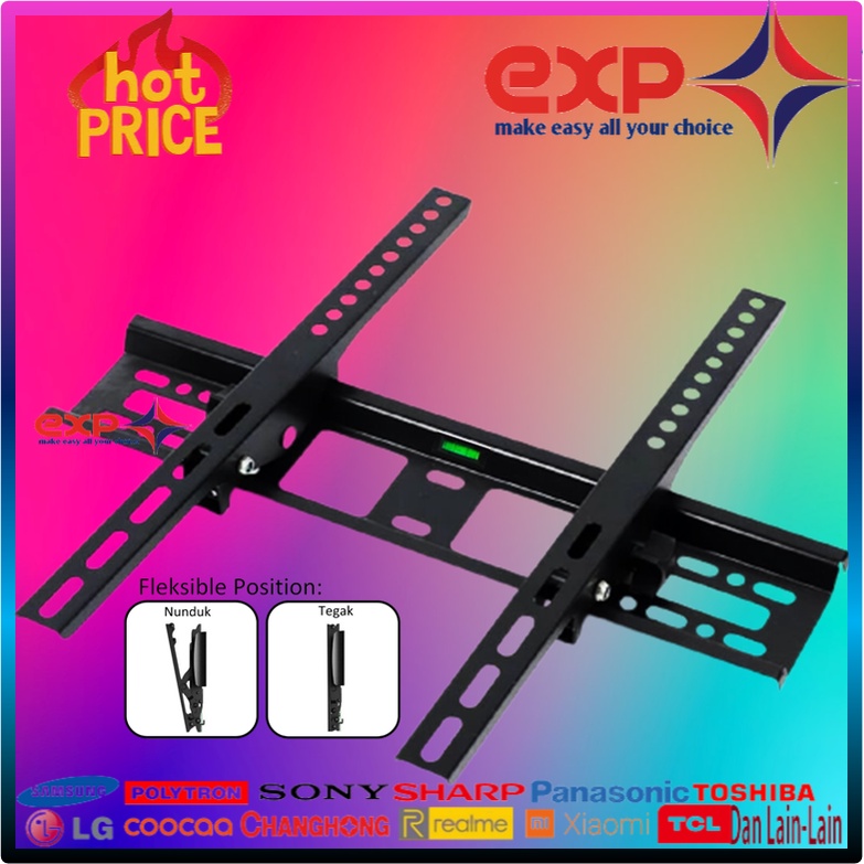 Garansi cocok!!! Bracket TV universal 42&quot; s/d 55&quot; Waterpas adjustable position-12