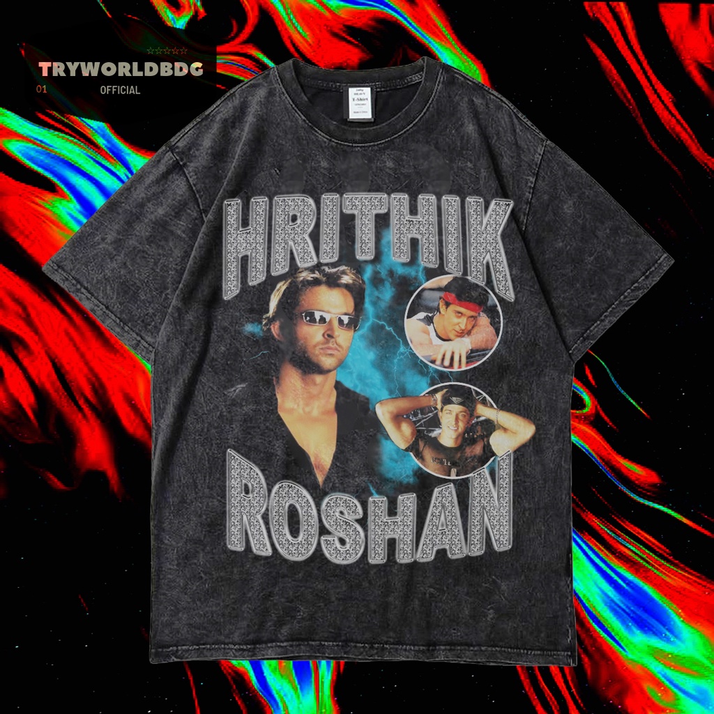 KAOS OVERSIZED / KAOS WASHED / OVERSIZED T SHIRT / KAOS HRITHIK ROSHAN VINTAGE TEE