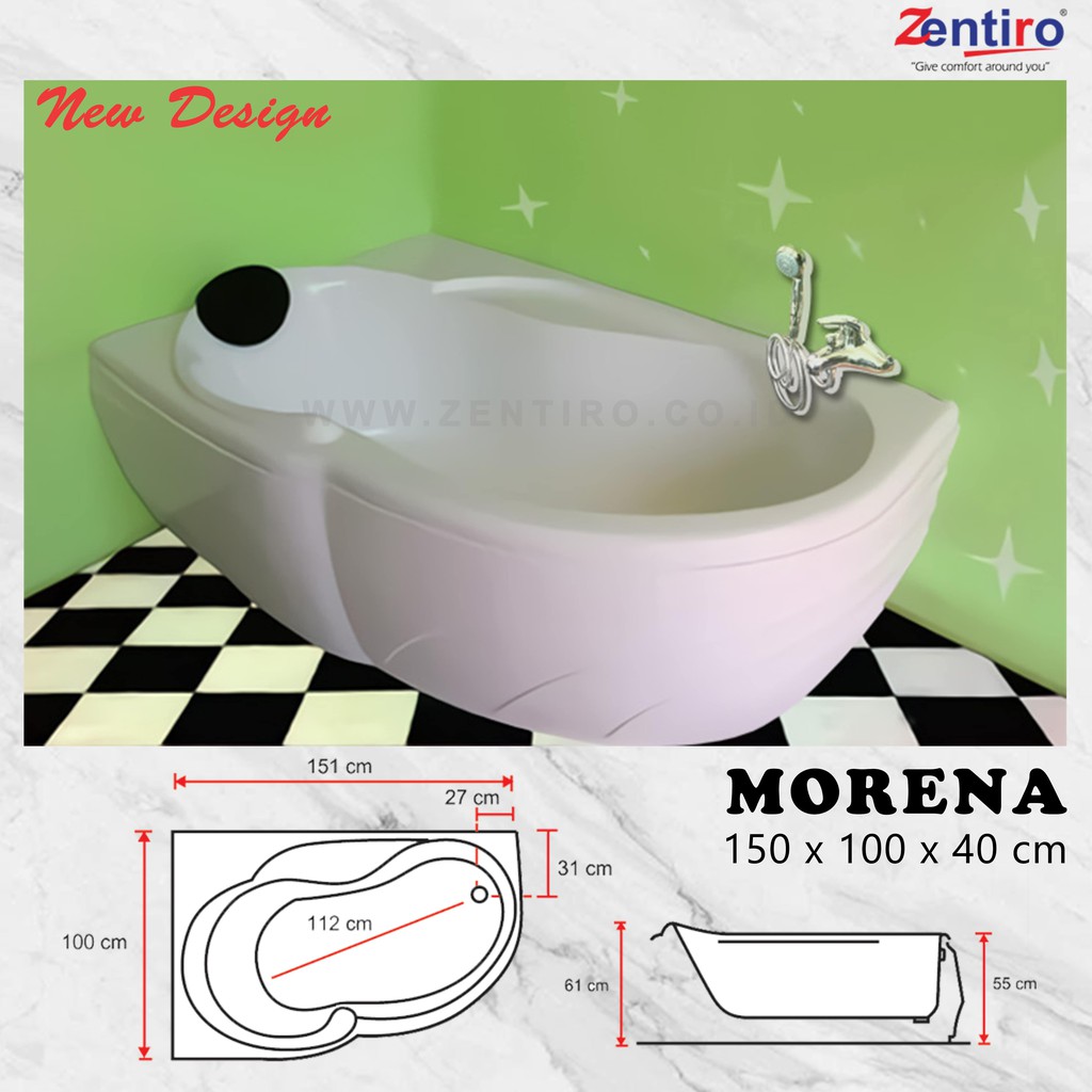 BATHTUB CORNER || BATHTUB SUDUT ONYX ZENTIRO MORENA