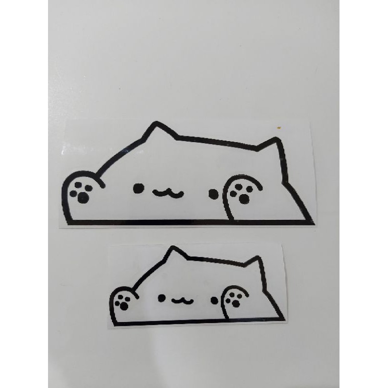 STICKER BONGO CAT CUTTING MOTOR MOBIL LAPTOP