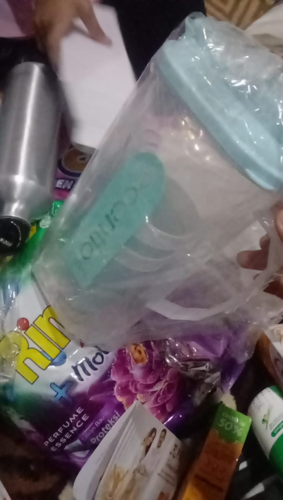 Ecentio 5 In 1 2l Teko Jus Air Teh Kopi Wadah Plastik Dengan 4 Cangkir 280ml/ Water Jug Bpa Free