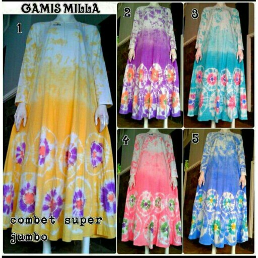 Gamis Kaos Combed Mila Ori Ziray Batik Jumbo Premium