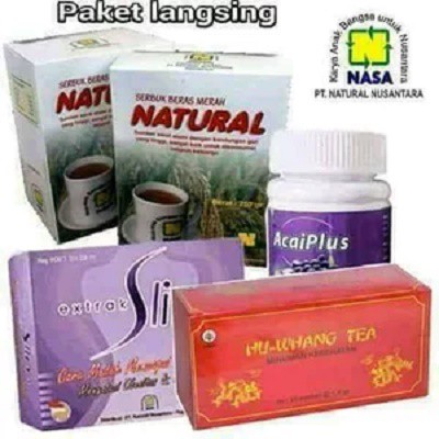 PAKET DIET EXPRES PAKET PELANGSING 1 MINGGU PT.NASA ACAI PLUS E-SLIM HWANG TEA SBMN
