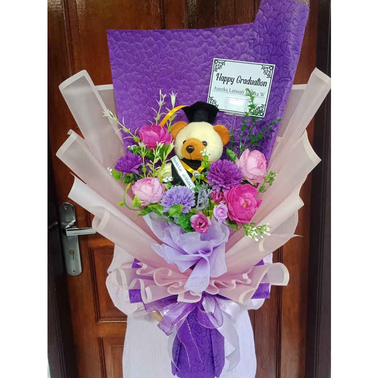 Buket Bunga Boneka Wisuda / Buket Teddy Wisuda / Bouquet  Boneka Teddy Wisuda / Bouquet Bunga Boneka