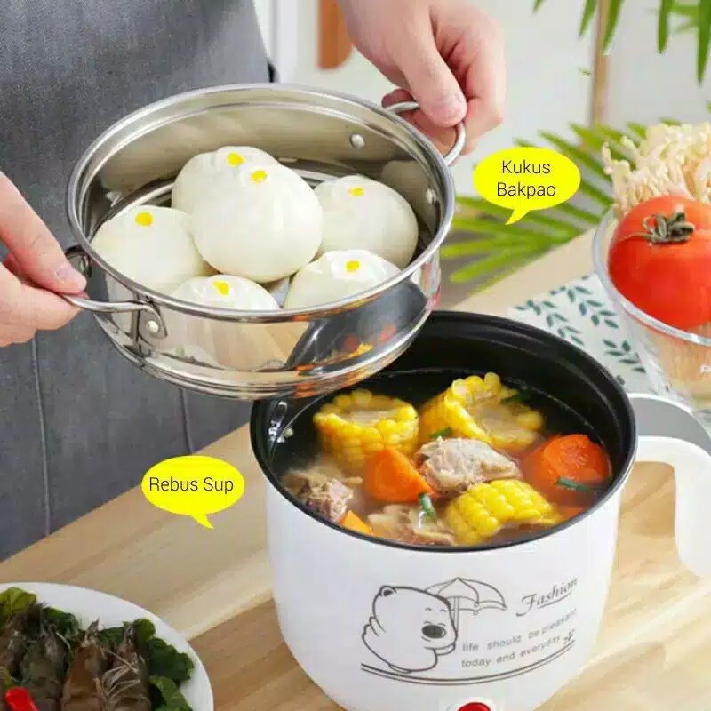 {DS} Panci Elektrik Fashion - Cooking Pot Steamer Multifungsi