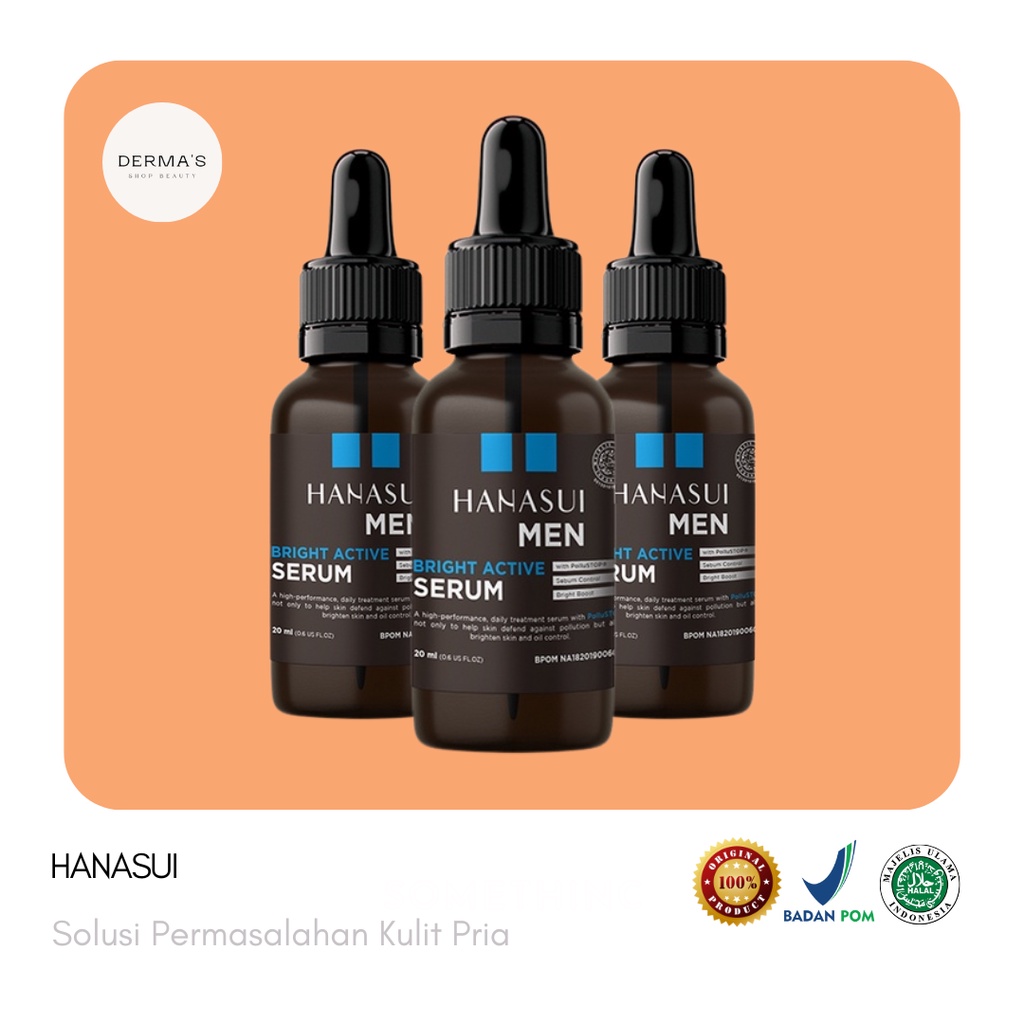 HANASUI Men Bright Active Serum 20ml - (100% ORIGINAL & BPOM)