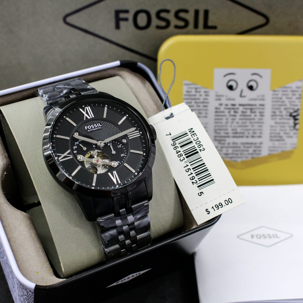 terlaris d=44mm, Fossil ME 3062 Original, Automatic, all stainless steel black, chronograph, include