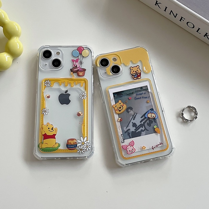 Soft Case Transparan Desain Winnie the Pooh Untuk iPhone 12 13 Pro Max 11 X XR XSMAX