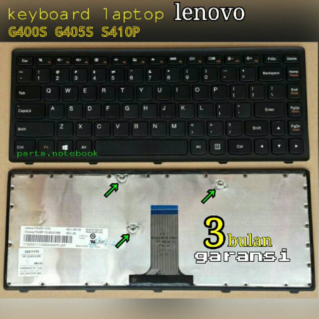 keyboard laptop LENOVO G400S G405S S410P  Black