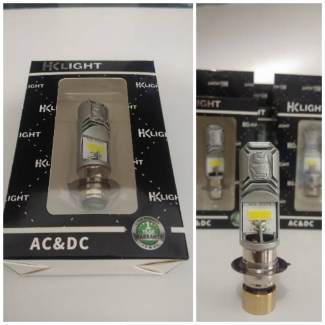 LAMPU DEPAN LED HK TRANSFORMERS AC/DC 2 SISI BUAT MOTOR MATIC DAN BEBEK