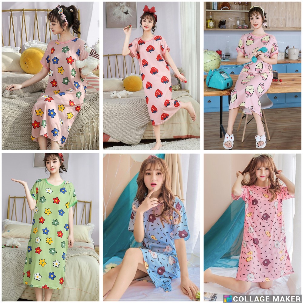 Daster Korea import pakaian tidur pakaian wanita JUMBO
