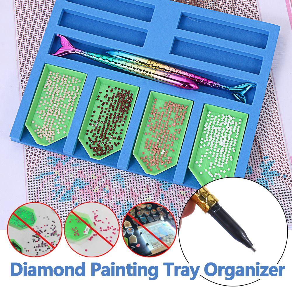 Top Diamond Painting Tray Holder Tempat Nampan Kotak Penyimpanan Tray Organizer Multiboat Holder Diamond Painting Kits