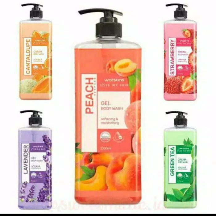 Sabun mandi cair Watsons ORIGINAL TERMURAH 1000ml botol pump / sabun cair watsons / sabun cair botol
