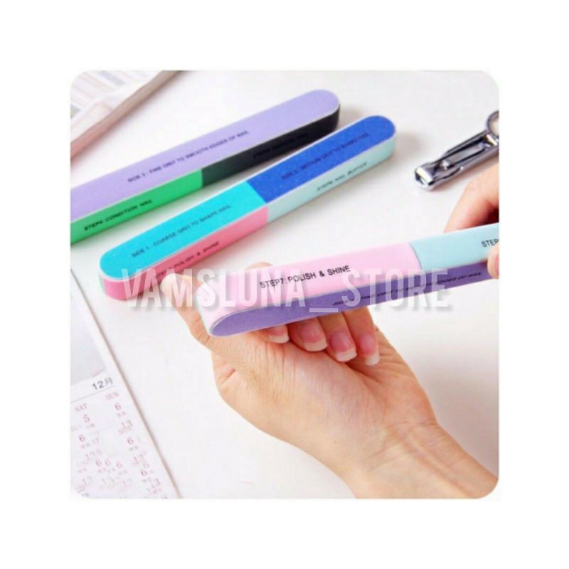 NAIL BUFFER 7 SISI MEMBENTUK MERAPIKAN MERATAKAN MENGHALUSKAN BUFF MENGKILAPKAN KUKU