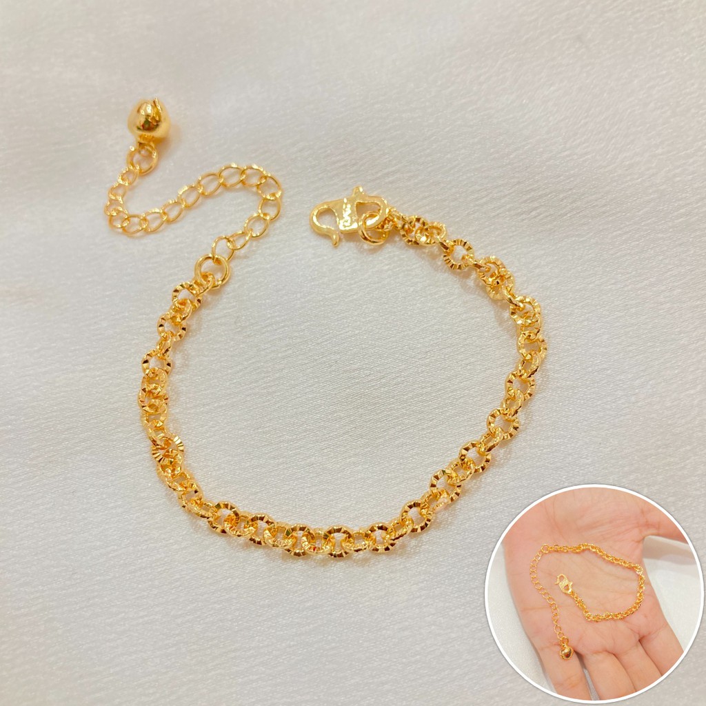 Gelang Anak Rantai / Jurai Perhiasan Lapis Emas Gelang Tangan