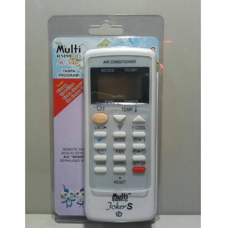 Kode 5568 Remote Ac Sharp Joker S Multi Rm99 Id Tanpa Program Langsung Pakai Shopee Indonesia