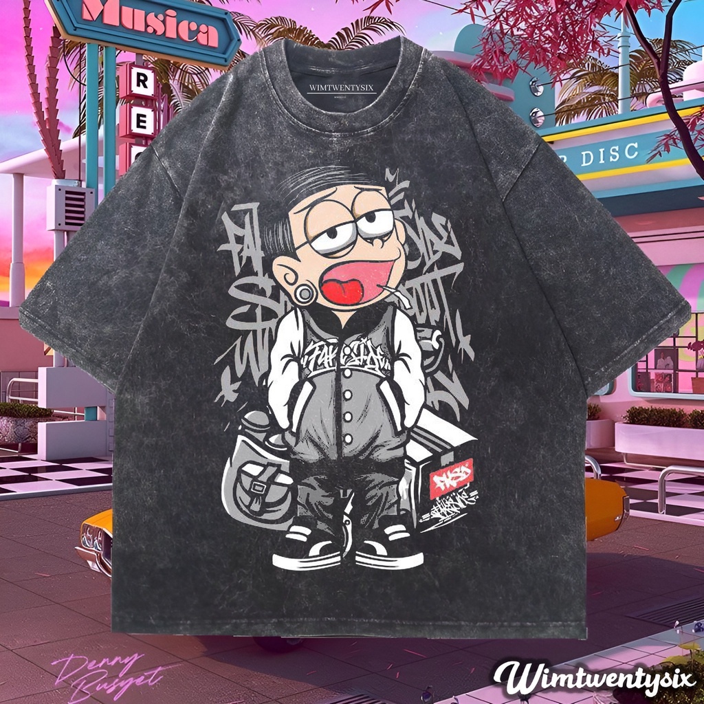 t-shirt oversized | kaos oversize | kaos washing | kaos anime nobita
