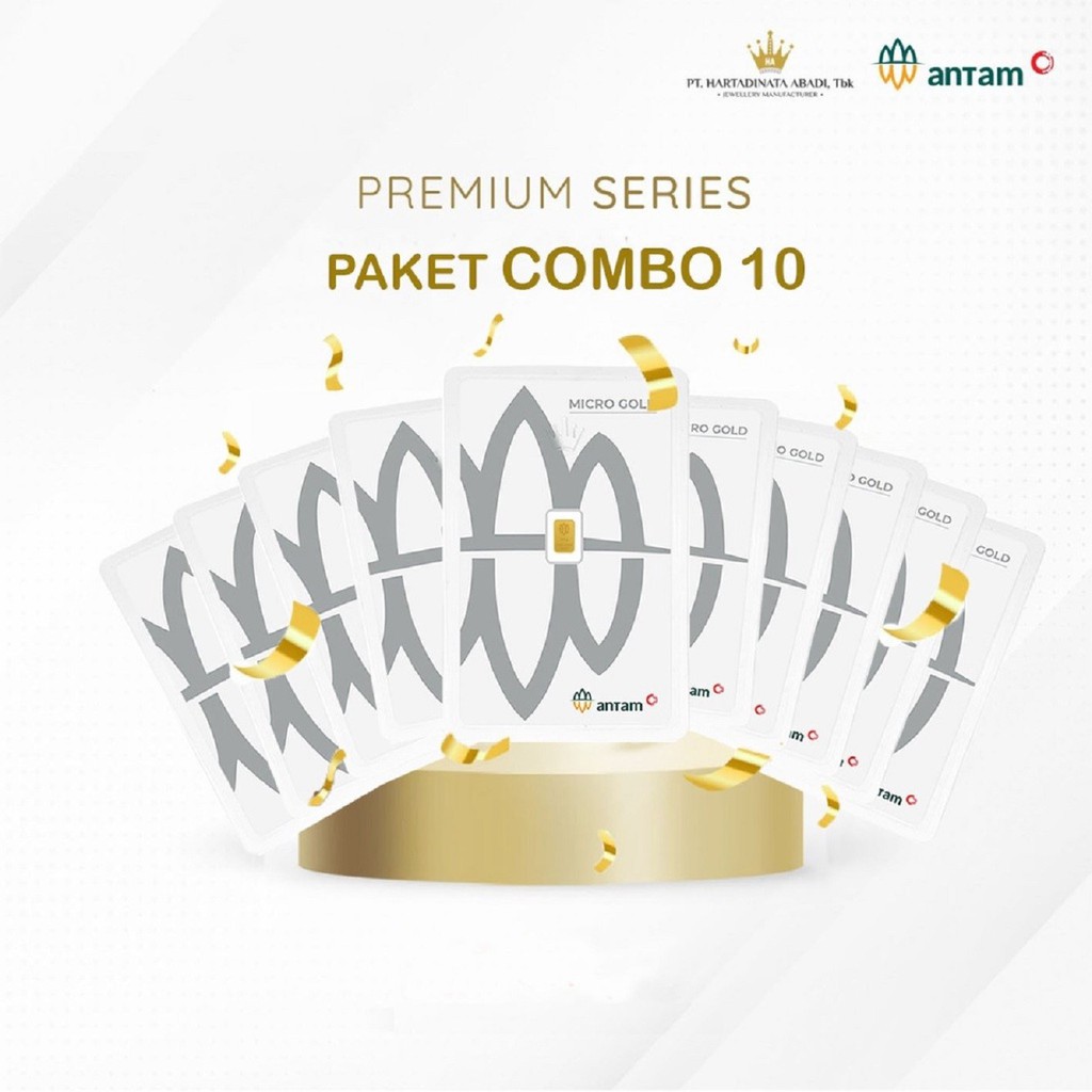 [Paket Combo 10] Logam Mulia Antam 24K 0.25 gram - SDW Gold -