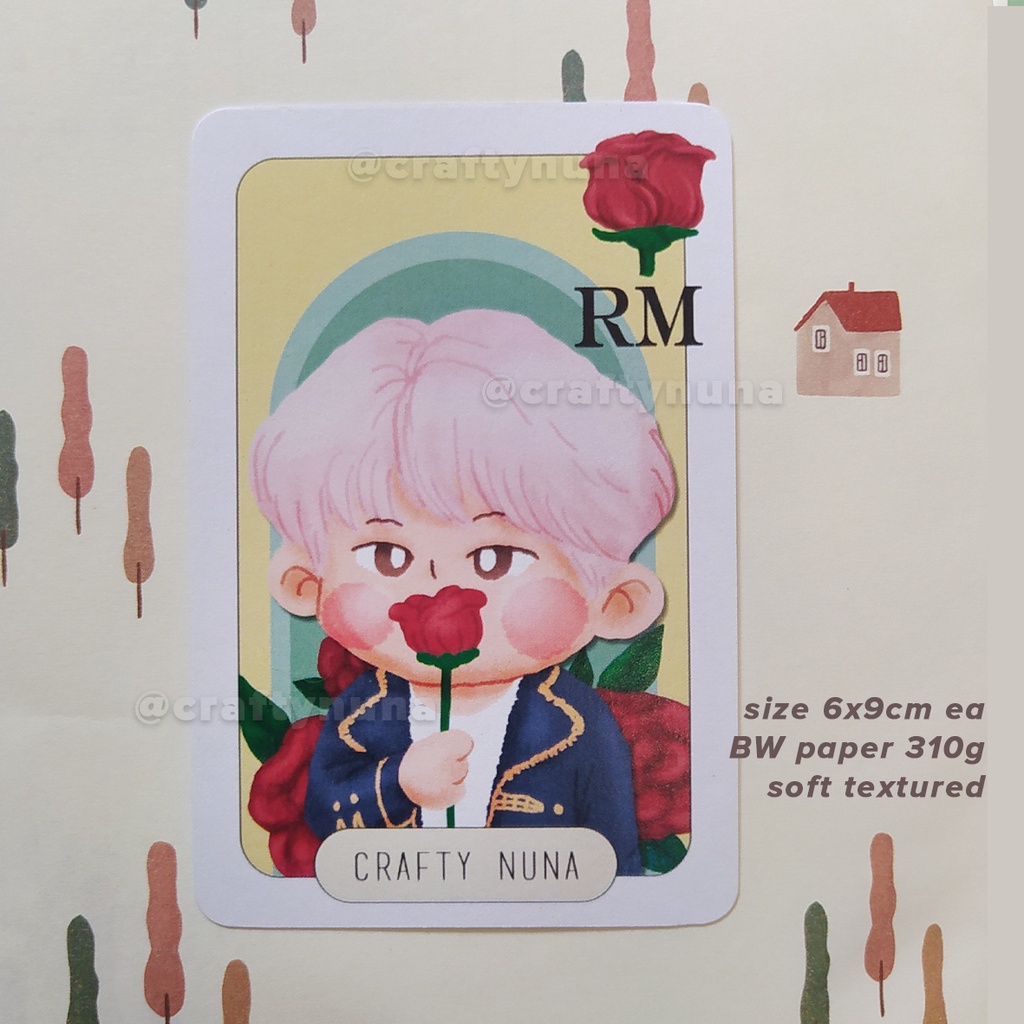 (BT-024) BTS PERSON Boy with Luv fanart photocard art print collectibles bangtan poca pc cute chibi kpop