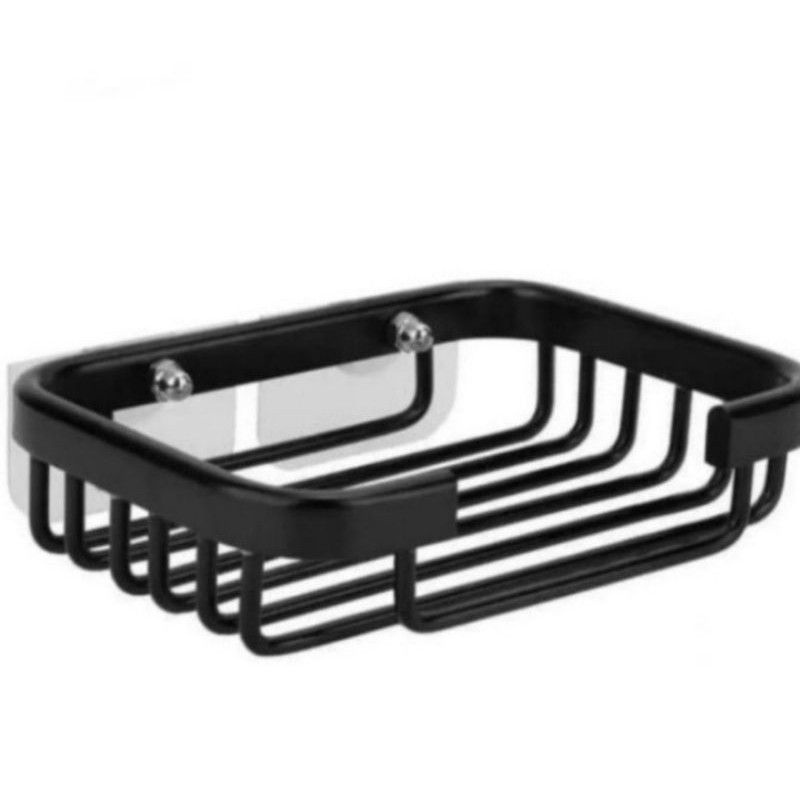 Rak sabun hitam stainless stell / tempat sabun hitam stainless