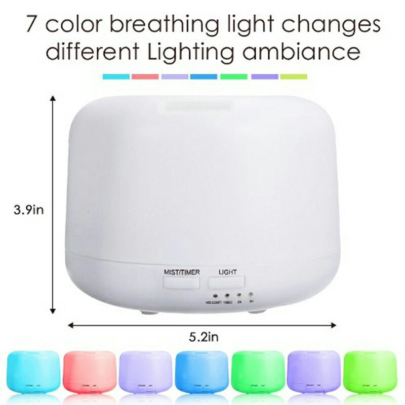 TaffWare Aromatherapy Oil Diffuser + 7 LED - HUMI A770 - White