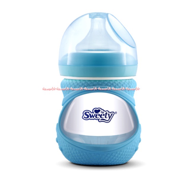 Sweety 150ml Baby Bottle Wide Neck Glass 0 Month+ Gelas Botol Belajar Minum Anak Bayi Swety Switi BPA Free