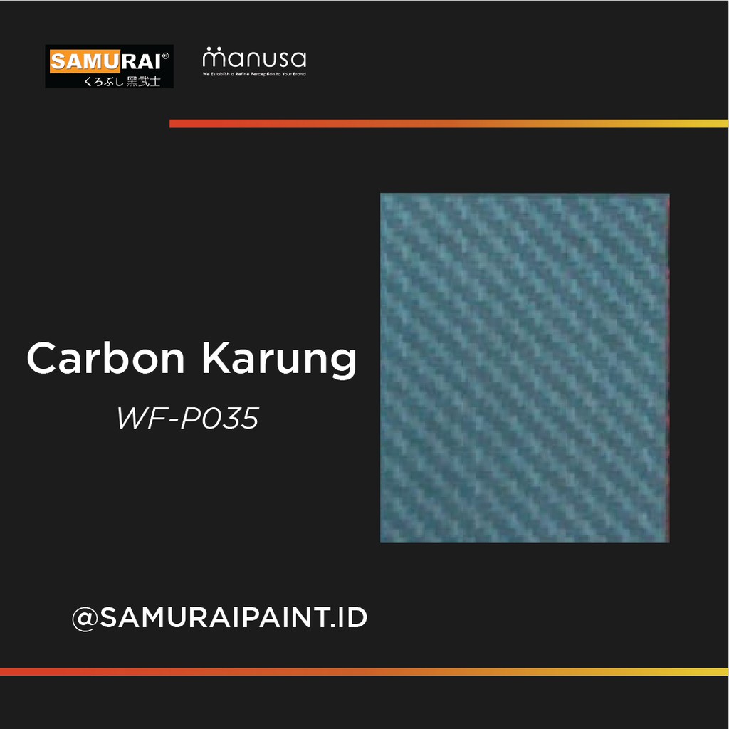 Samurai Paint Water Film Transfer Motif Carbon Karung WFP035 Premium Quality