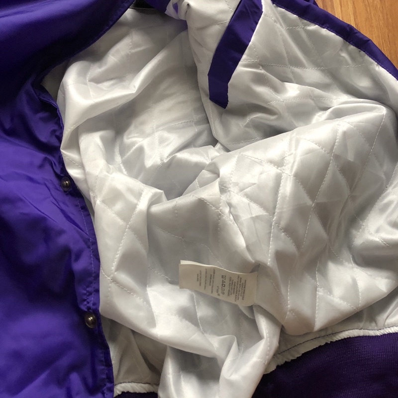 VARSITY JACKET LAKERS - TEXT BACK UNGU BORDIR PRMIUM PRIA &amp; WANITA