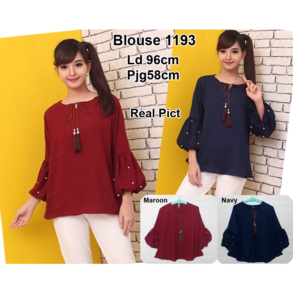 Blouse 1193/Atasan Wanita Fashion / blus korea / blouse terbaru /Pakaian wanita Best Seller