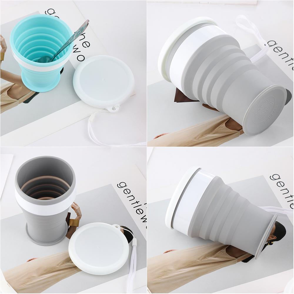 Suyo100 /200/350ml Collapsible Silicone Cup Camping Telescopic Travel Supplies Mug Minum Lipat