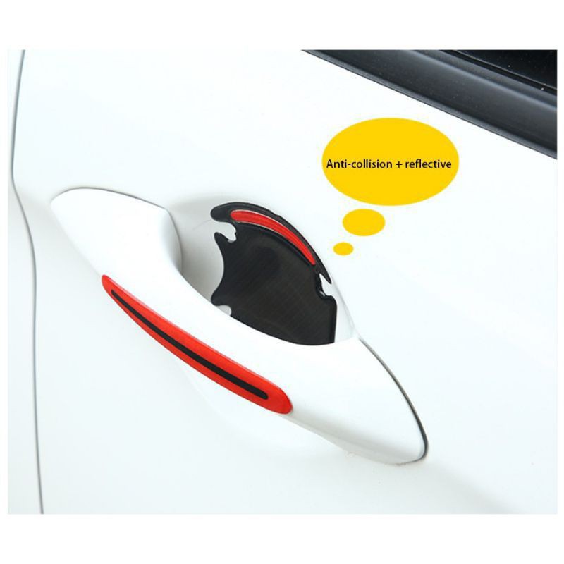 Paket Outer Handle Mobil XPANDER Stiker Reflektif Carbon