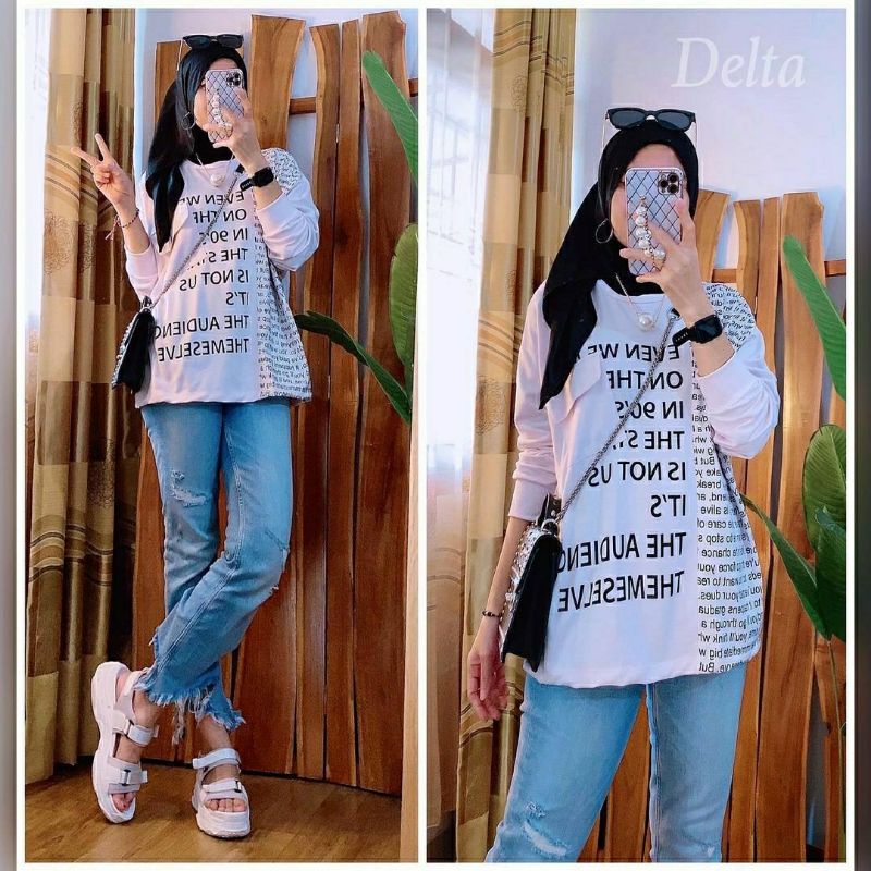 Era Top, TOP / ATASAN WANITA CANTIK JUMBO FIT TO XL-XXXXL BAHAN KAOS IMPORT LD 120-140 TERJUMBO OOTD