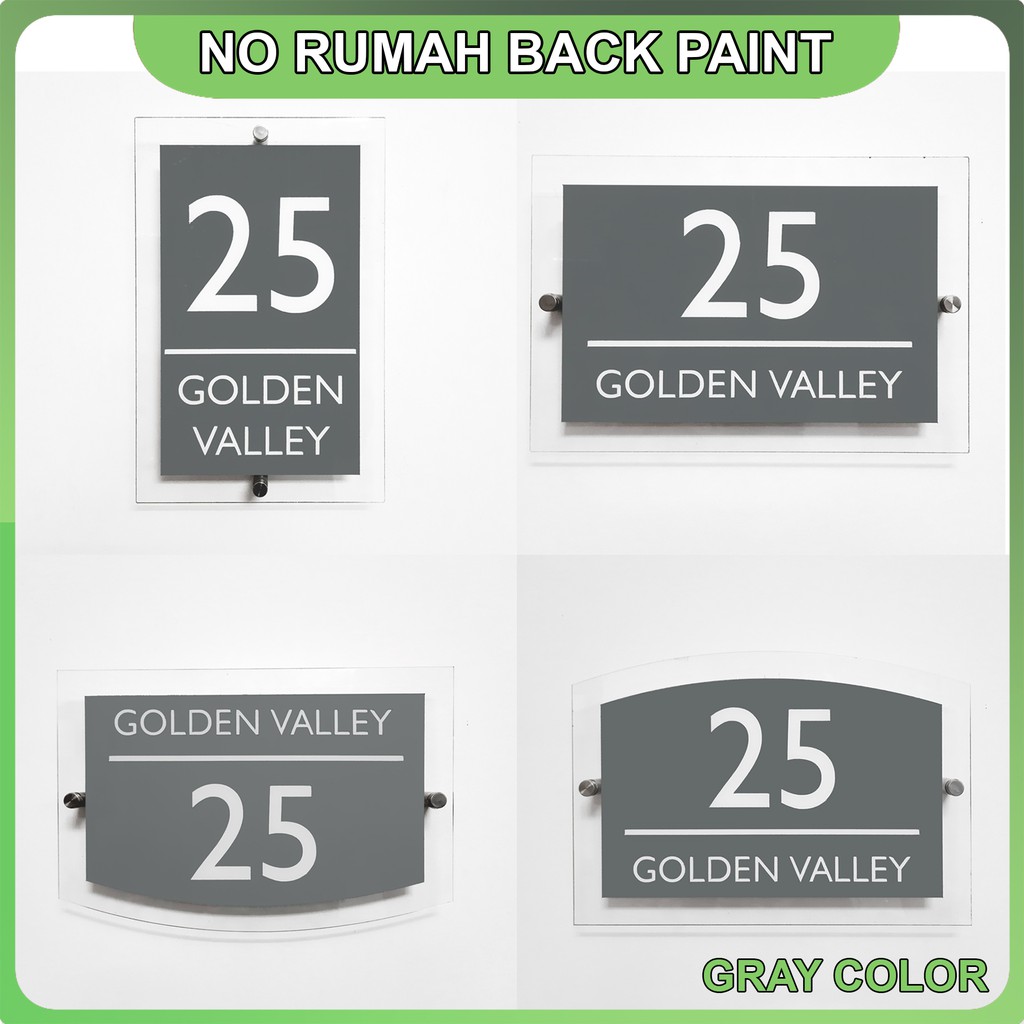 

Nomor Rumah Back Paint Acrylic/Akrilik Simple Series