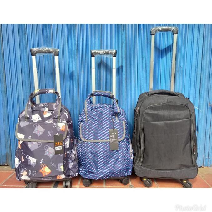 Bag Canvas - Tas Trolley Ransel Vintage Canvas/Tas Trolley Anello / Tas Roda Ransel