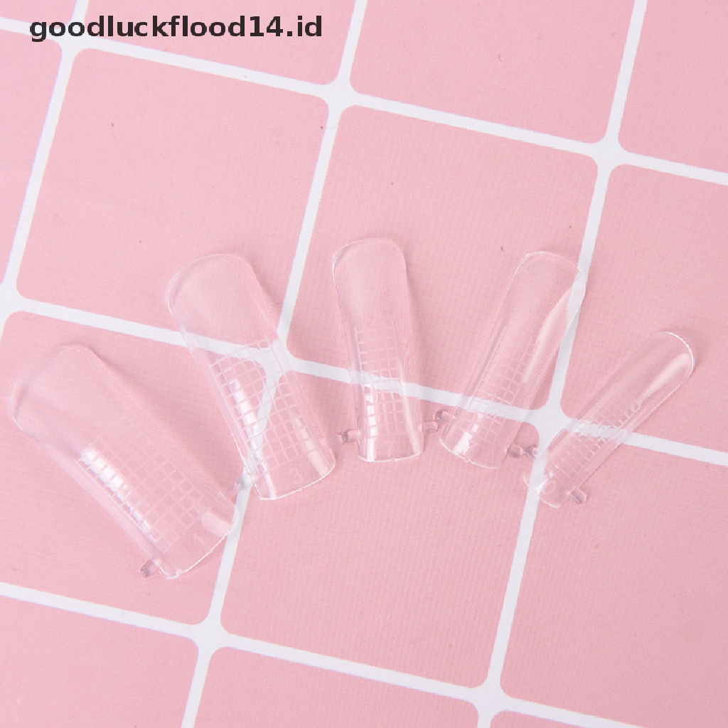 [OOID] 100pcs quick building poly gel nail forms mold tips extension dual nail art tool ID