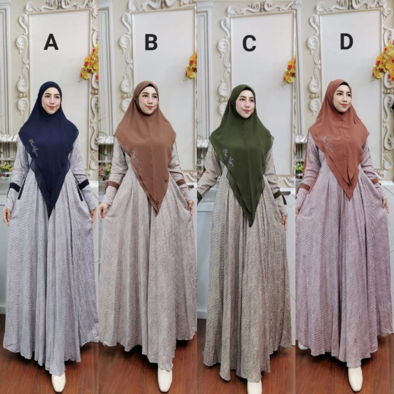 Home dress series set syari bergo original brand by nisa syari