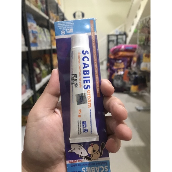 SCABIES CREAM untuk perawatan scabies anjing dan kucing/salep anjing dan kucing