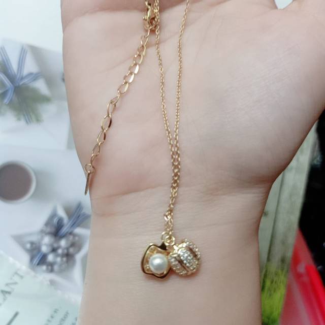 KALUNG APPLE MUTIARA / KALUNG TITANIUM ANTI KARAT / KALUNG WANITA / KALUNG LIONTIN / KALUNG FASHION