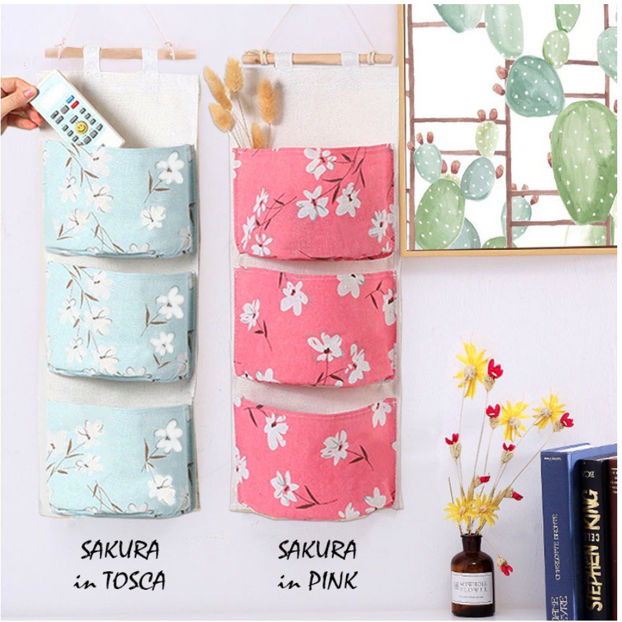 Pouch Hanging Organizer Rak Gantung 3 Sekat Storage Bag