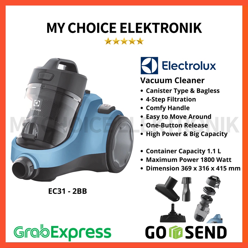 ELECTROLUX Vacuum Cleaner Tabung EC31-2BB | Penyedot Debu EC 31 2 BB